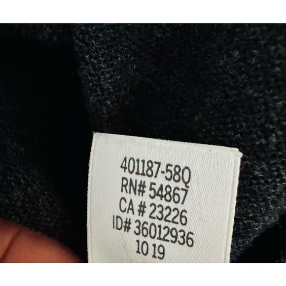 Victoria's Secret Womens Black Gray Loose Fit Long Sleeve Scoop Neck Top Large - Picture 9 of 9